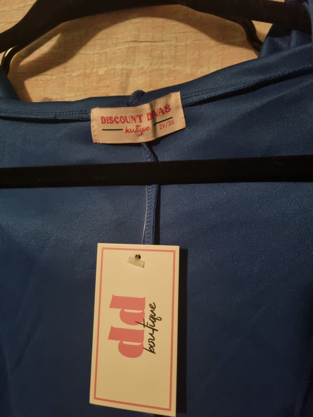 Blue Draped Open-Front Jacket - Picture 2 of 3